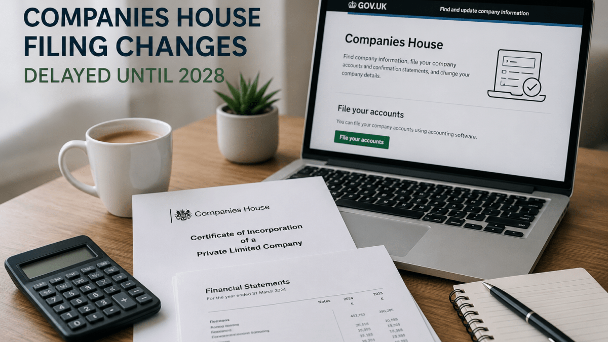 Companies House Filing Changes Delayed Until 2028 – What Small Businesses Need to Know