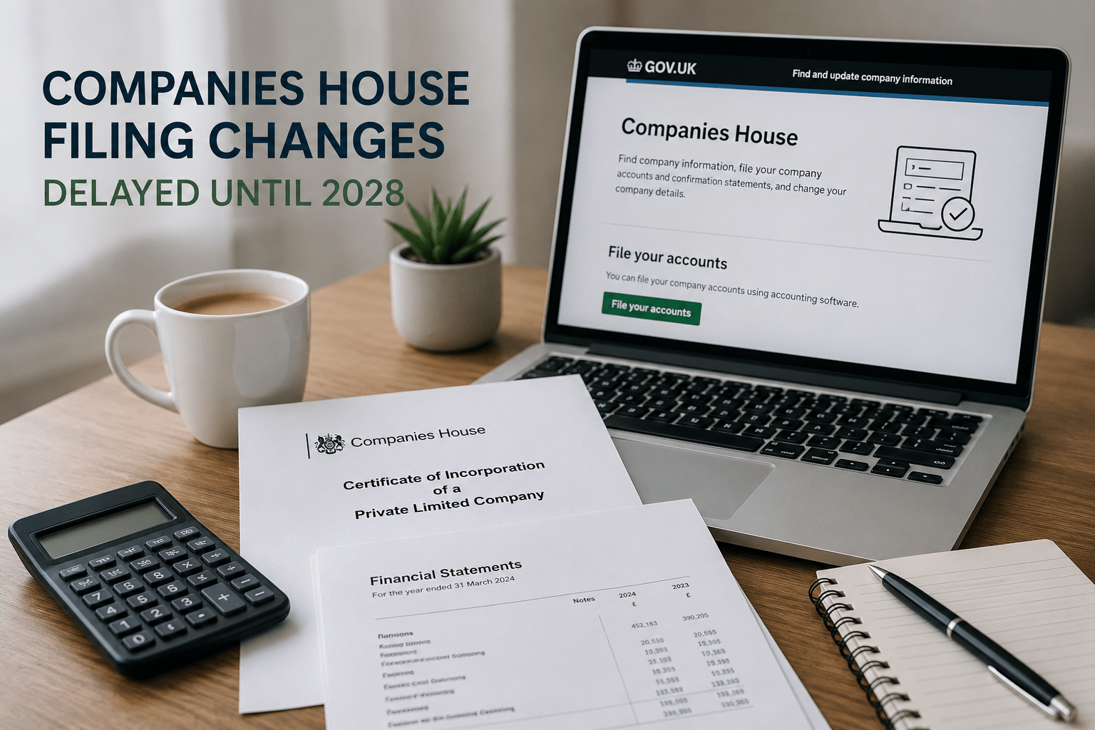 Companies House Filing Changes Delayed Until 2028 – What Small Businesses Need to Know